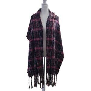 Charlotte Daniel Onesize Wrap Scarf‎ Shawl Multicolor Fringe
